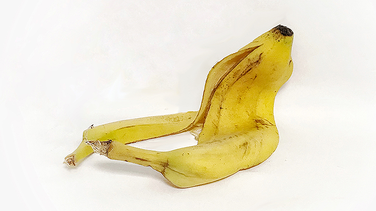 Bananskal.