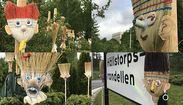 Collage med olika soldater ur kvastarmén.